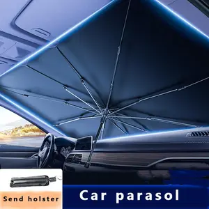 Foldable Car Windshield Sunshade Umbrella - Anti-UV, Full Shade Heat Blocker, Interior Cool Front Window Cover for Sedan/SUV