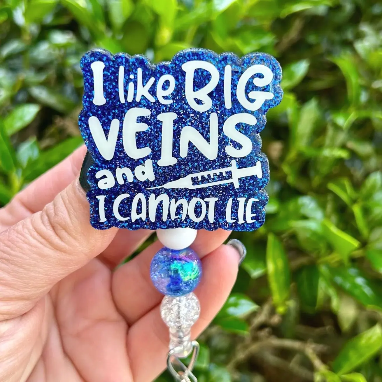 I Like Big Veins And I Cannot Lie  Badge Reel, Emergency Nurse Badge Holder, Funny Badge Reel, Retractable ID Lanyard, Paramedic Badge Reel