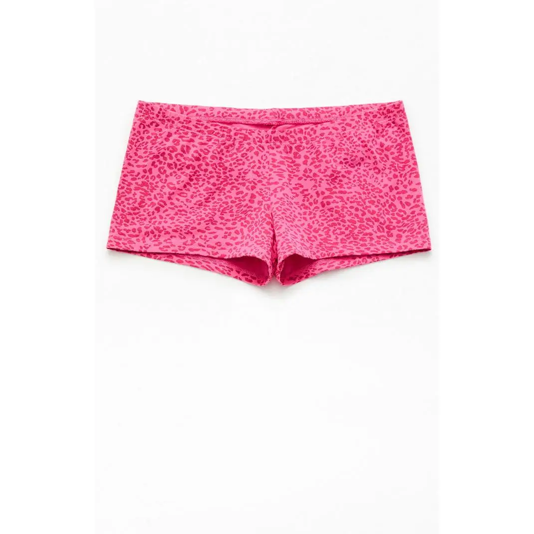 John Galt Women's Pink Leopard Boxer Boyshorts