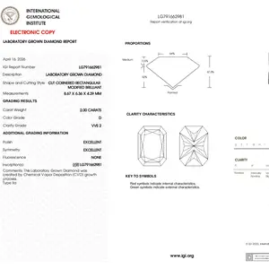 Emerald cut Diamond, choose on live