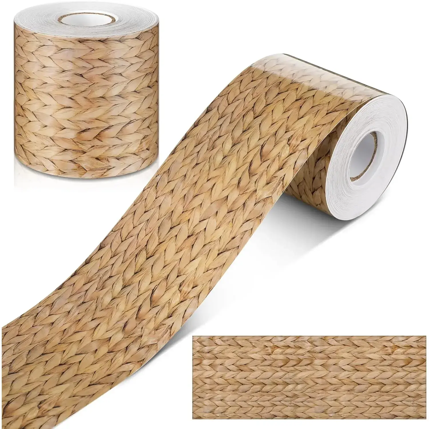 65 Feet Seagrass Classroom Bulletin Board Borders Boho Straight Rolled Trim Classroom Borders for Bulletin Board Decorations School Home
