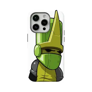 2-in-1 Film-Integrated Phone Case featuring a "Castle Crashers" Pattern in a High-Energy Anime Style — Compatible with iPhone 12, 13, 14, 15, 16, & 17 Series — Unique & Creative Design