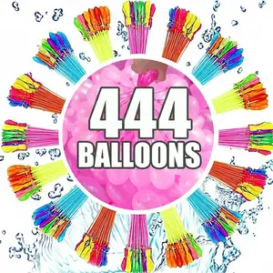 Colorful Water Balloon 444pcs/set Random Color Party Supplies for Birthday Wedding Festival Graduation Kiddie Pool Reusable Water Balloons for Fun Decorations,summervibes