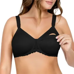 Leila PARFAIT Women's Full Figure Underwire Nursing Bra NB502 Smooth Seamless Cup Design with Pocket Insert and Sturdy Snap for Comfort