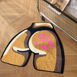 Creative Fashion Anime Figure Carpet, Irregular Cartoon Design Decorative Area Rug for Bedroom & Living Room Decor, Perfect Holiday Gift Idea