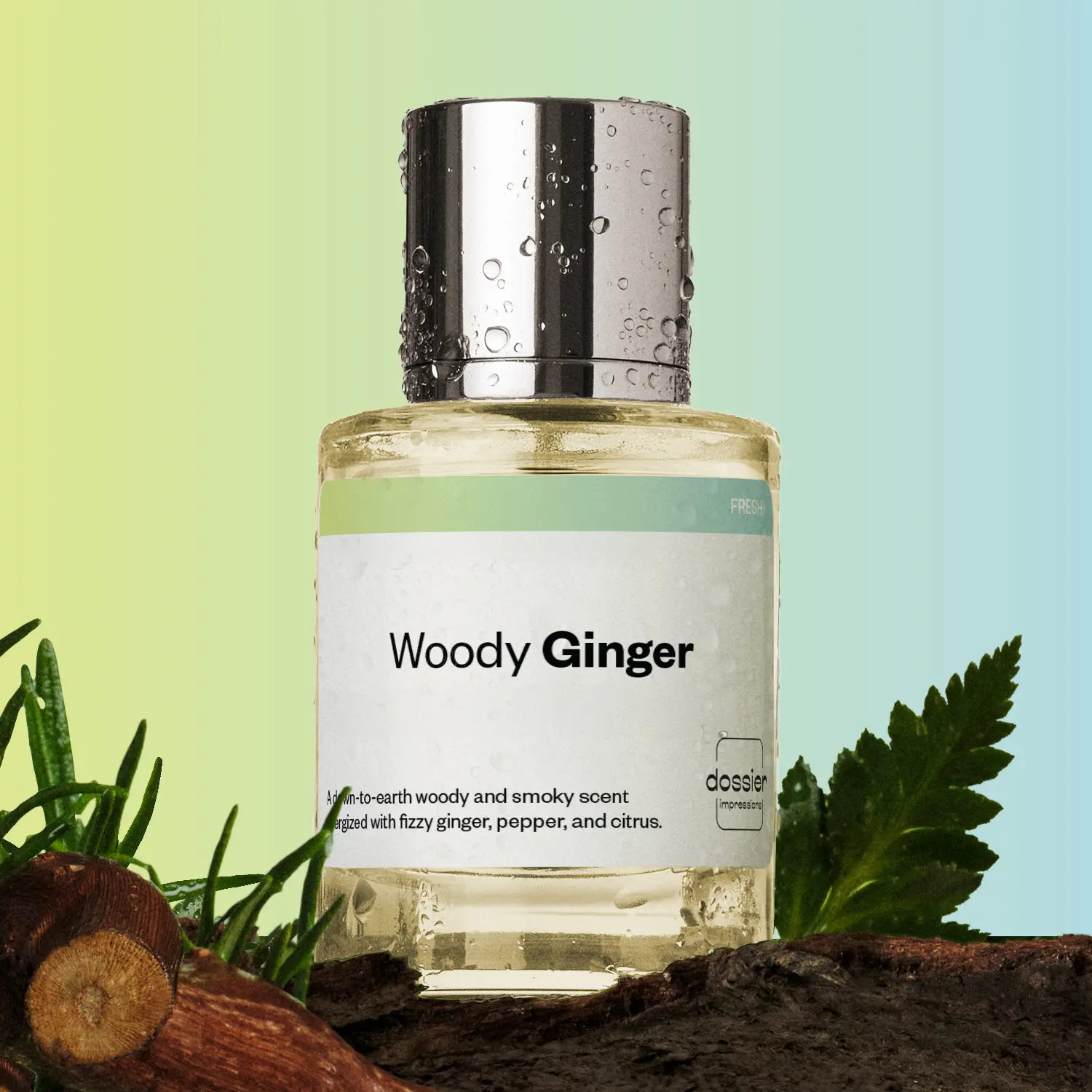 Woody Ginger, Dossier, Men Perfume, Eau de Parfum, 50ml, Ginger, Lemon, Bergamot, Pepper, Orange Blossom, Patchouli, Amber