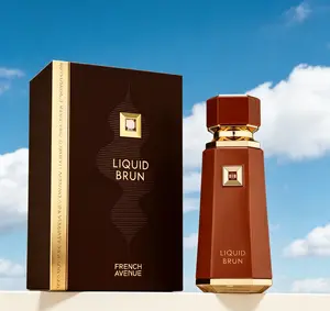 Fragrance World French Avenue Liquid Brun Eau de Parfum for Men 100ml 3.4 fl oz, Elegant Classic Woody Masculine Scent, Sophisticated Long Lasting Daily Casual Business Men Fragrance Spray