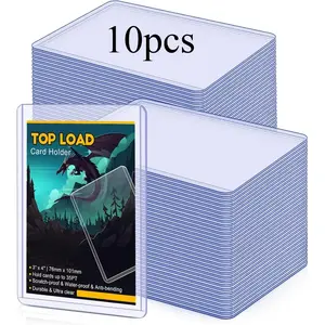 3x4 Inch Card Sleeves, 10/20pcs Top Load High Capacity Cards, 35pt Baseball Card Protector Hard Plastic, Sports Card Holder for Collectors