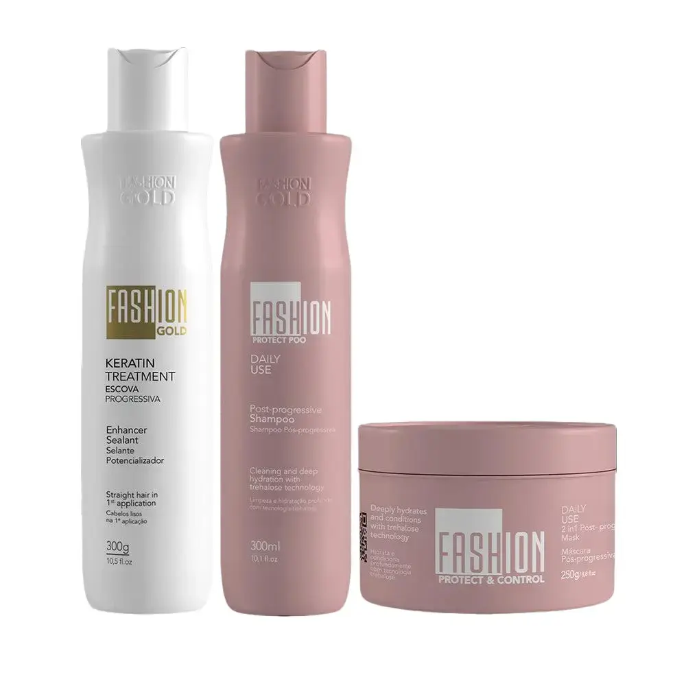 Fashion Gold Brazilian Keratin Treatment Kit 300g – Smooth Hair & Frizz Control