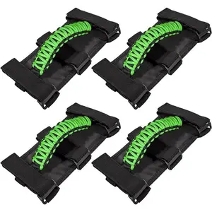 4 x Roll Bar Grab Handles Grip Handle for Jeep Wrangler JK JKU JL JLU TJ YJ Sports Sahara Freedo...