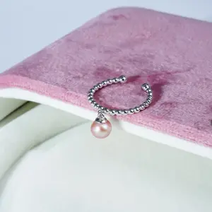 NYD017 6-7mm Pearl Rings fresh water pearl