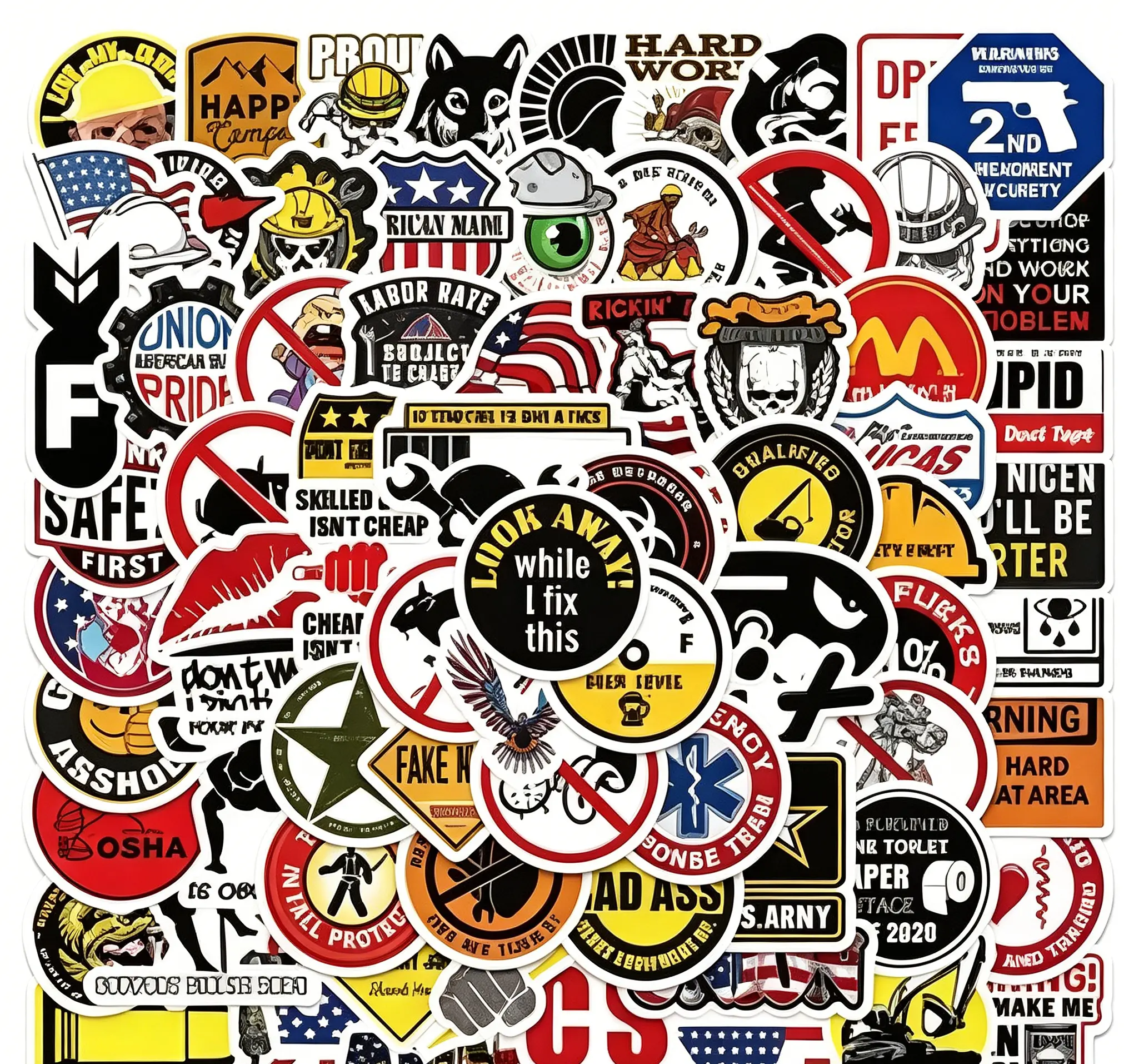 130PCS Funny Saying Sticker Pack - Snarky, Sarcastic Bold Humor Vinyl Waterproof Meme stickers for laptop, computer, water bottle, ipad, phones bumper folding chair Durable sticker pack(Random)