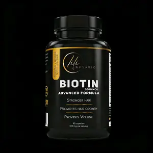 LILI ROSARIO BIOTIN 5000 MCG | ROSEMARY + STINGING NETTLE + CAYENNE | HAIR SUPPORT FORMULA | 90 CAPSULES