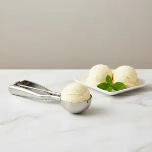 Stainless Steel Ice Cream Scoop, 1 Count Ice Cream Spoon with Trigger, Modern Metal Ice Cream Scoop, Kitchen Utensils & Gadgets, Dessert, Kitchenware