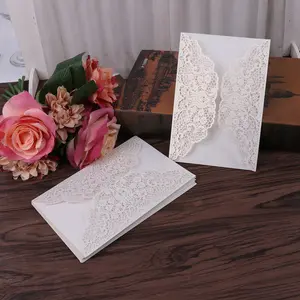 10Pcs Wedding Invitation Cards Kit with Envelopes Seals Personalized Printing