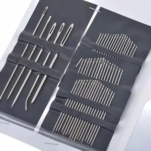 Hand sewn needle set, multiple sizes, large holes for easy threading, Sewing Supplies