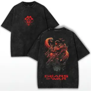 Gears of War x Gaming Tee – Post-Apocalyptic Oversized Shirt featuring Heavy Washed Cotton & Retro Streetwear Fit for True Gamers
