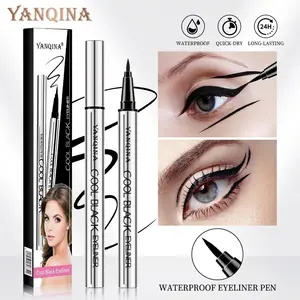 YANQINA Waterproof Eyeliner Pen - Long Lasting Smudge-proof Eye Liner | Vegan Silky Smooth Texture Eye Makeup-Jet Black