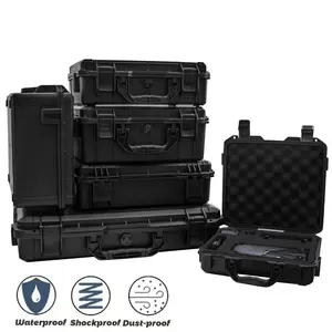 Portable Tool Box, Waterproof & Shockproof Hard Carrying Case with Pre-cut Sponge, Universal Tool Organizer for Home & Office, Toolbox Storage Box
