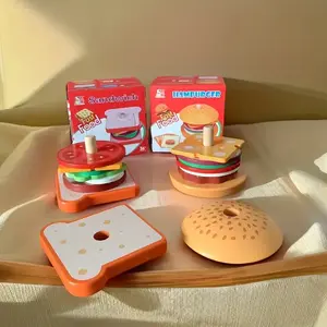 Wooden Sandwich Stacking & Sorting Toy, 1 Box Colorful Interactive Learning Game for Youngsters, Ideal Gift for Boys & Girls
