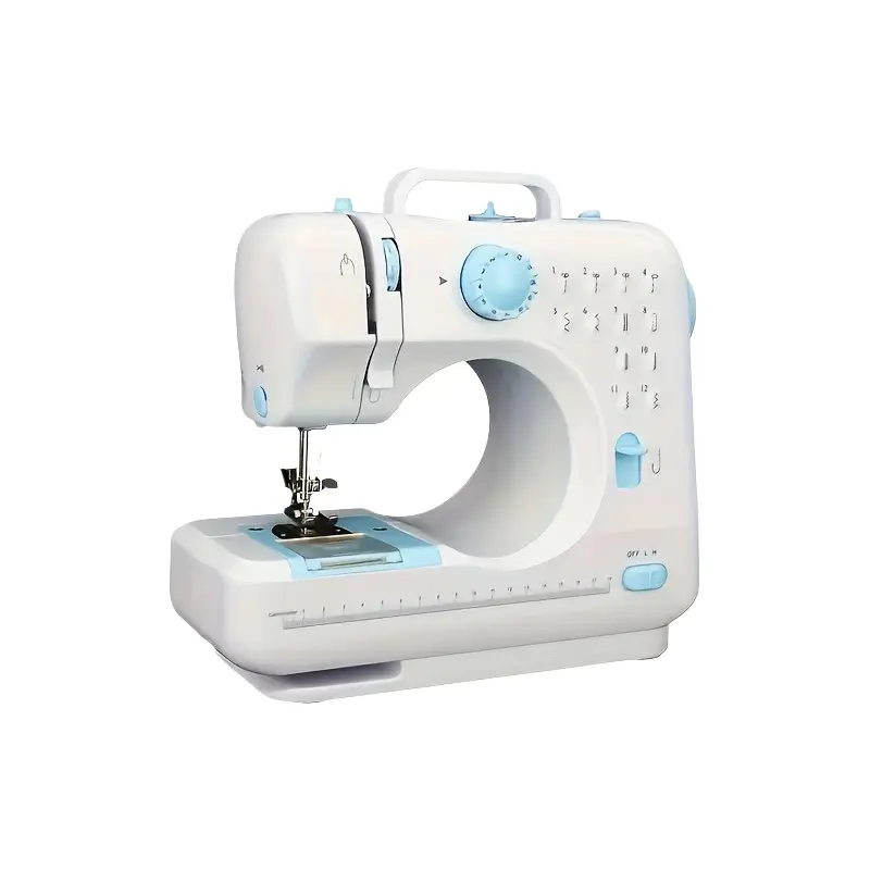 Mini Portable Desktop Electric Automatic Sewing Machine with Overlock Function, Thick Fabric Compatibility, and Button Attachment for Sewing Supplies Needs, Sewing Machines