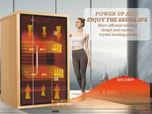 Smartmak 120V Indoor Infrared Sauna Room made with canada hemlock  - Refresh 1 (Delivery in 1-2 Weeks)