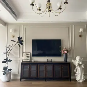 12 Piece PU Decorative Line Foam Wall Molding Kit, Living Room Ceiling Material, Corner Trim Frame Border Edge Strip, Wall Panel Molding