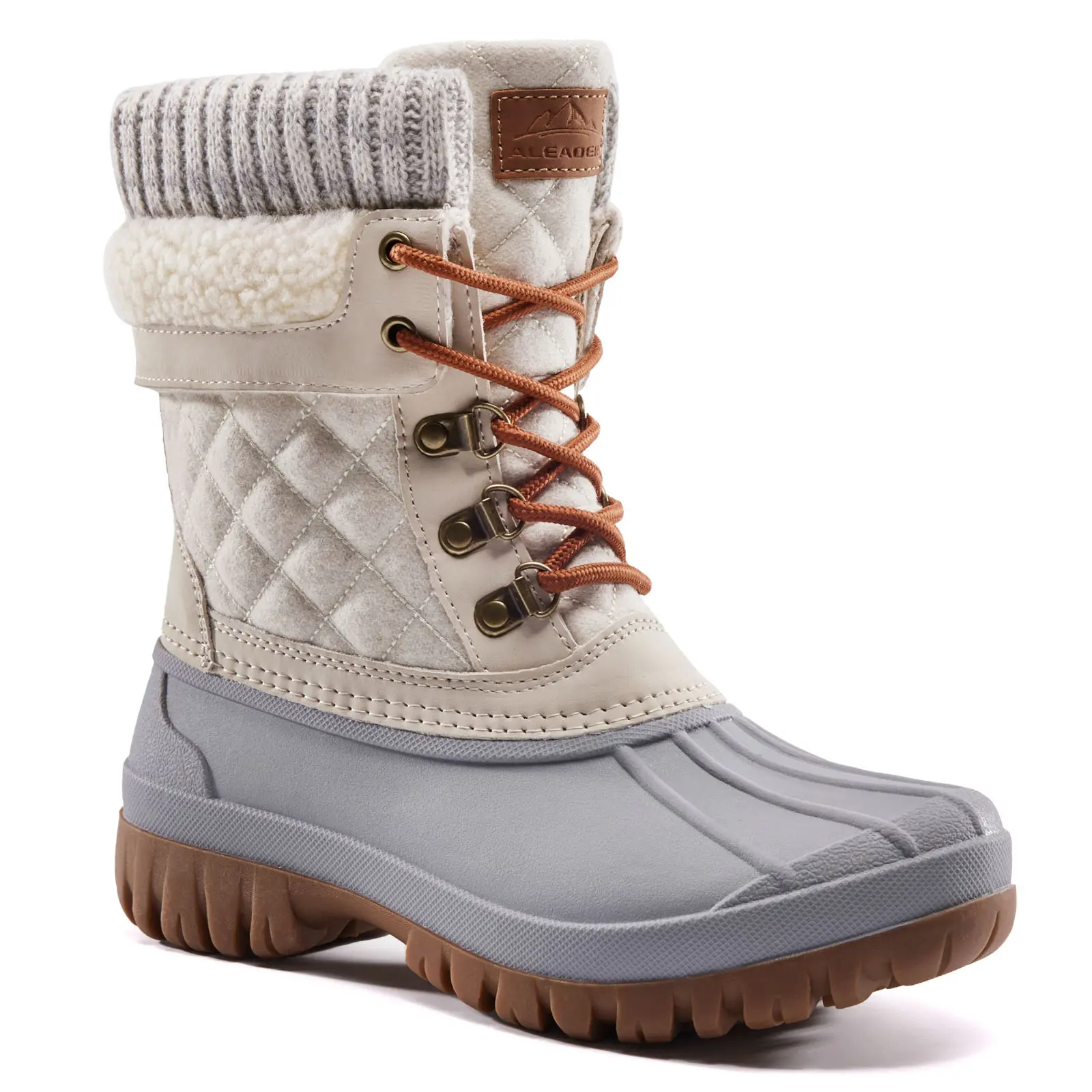ALEADER Women's Winter Anti-Slip Fashion Warm Snow Boots - Waterproof leather, classic and versatile winter snow boots, women's hiking boots tiktokshopbacktoschool