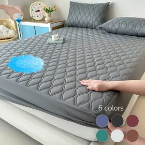 Waterproof Fitted Sheet Set, Deep Pockets, Anti-slip Elastic Bed Sheet With Pillowcase, Bedroom Accessories for Elderly, Babies&Adults mattress cover Waterproof Bedding Sheet Deep Pocket Mattress Pad for Home Protection Protective Sheets