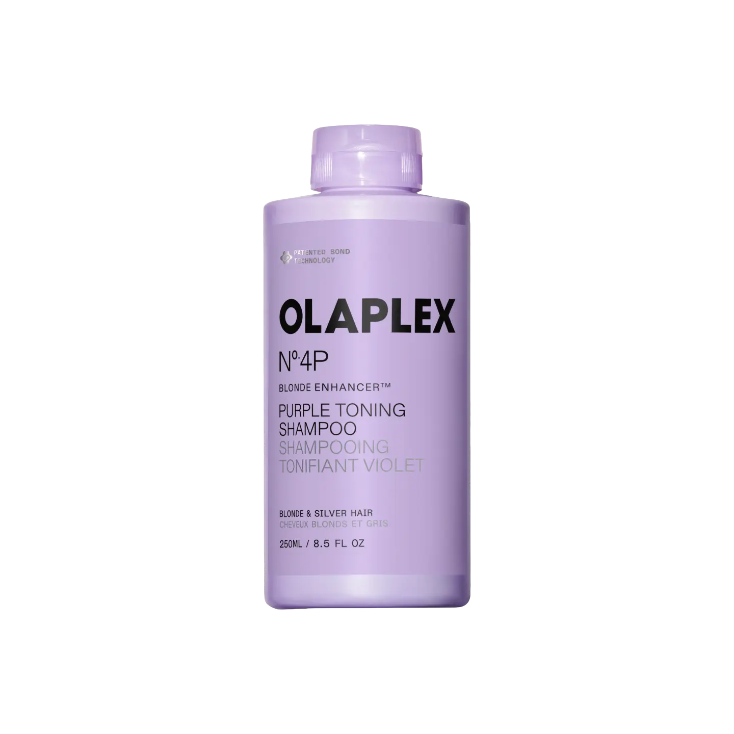 OLAPLEX Nº.4P Blonde Enhancer Purpler Toning Shampoo - A purple toning shampoo for blondes and greys that neutralizes brassiness and repairs everyday damage to reveal bright, evenly toned, shiny, and strong hair in 1 wash.