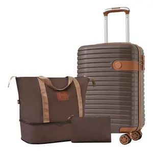 Luggage Sets 3 Piece Carry on Luggage   , Lightweight Hard shell ABS Suitcases with Wheels, 20 inch, Traveling Bag Travel Duffel Bag Durable Fabric Portable Overnight Bag