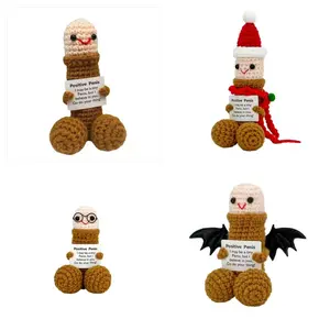 Hand-Crocheted Emotional Support Dolls, Inspirational Plush Toys with Positive Affirmation Cards, Soft Cute Stuffed Dolls for Men Women, Ideal for Birthday, Christmas, Valentine’s Day, Mother’s Day & Home Office Desk Decor