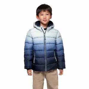 Rokka&Rolla Boys' Heavy Winter Puffer Coat Bubble Jacket-Midnight Ombre, size 10-12