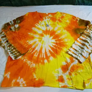 5XL  Sun Spiral Tiedye Unisex Cotton Tunic Adult Size 5XL  004