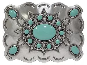 Western Belt Buckle Antique Silver Engraved Buckle Fits 1-1/2"(38mm) Belt