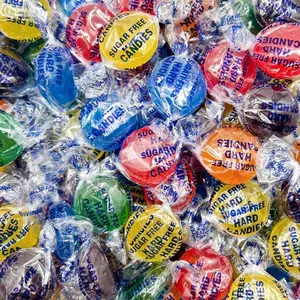 Sugar Free Hard Candy Mix | 1-Pound Pack | About 75 Pieces | Assorted Fruit Flavors | Individually Wrapped Sugarless Candies for Office Bowl | Lemon, Lime, Cherry, Orange, and Berries