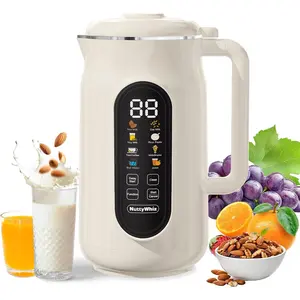 10 in 1 42 Oz Nut Milk Maker 10 Blades LED Panel Auto Clean Delay Start Keep Warm Boil for Plant Based Drinks Multifunctional Juicer Machine Smoothies Blenders