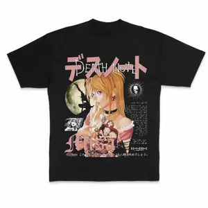 Misa Vintage Graphic Tees Death Note L Hoodie Anime Streetwear Unisex Couple Gift Anime Clothing, Unisex Manga Anime Shirts Top Menswear Womenswear Streetwear