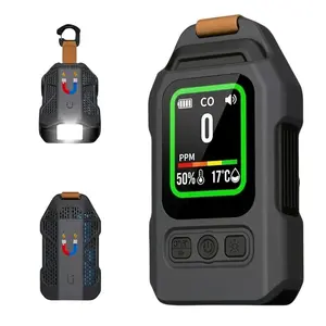 3-in-1 Portable Display Remind with Flashlight Temperature and Humidity Sensors 300H Standby Magnetic Back Audible & Visual LCD for Real-Time for Travel Camping Hotel Car RV