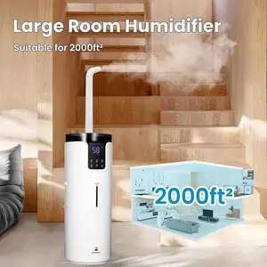Humidifier large room, Lacidoll Whole house 2000 sq.ft. Ultrasonic Cool Mist,With Extension Tube,Whole House Powerful Capacity Humidification
