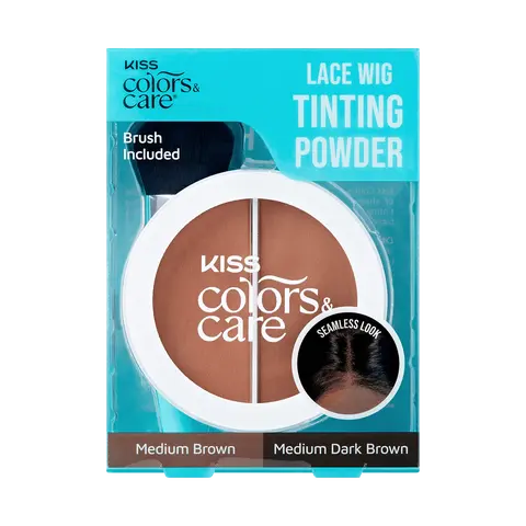 Kiss Colors & Care Lace Wig Tinting Powder, 0.28 oz – Dark Duo