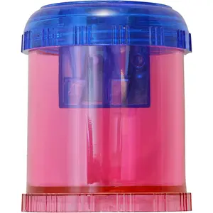 Plastic Manual Pencil and Crayon Sharpener Assorted Colors (12202) Single
