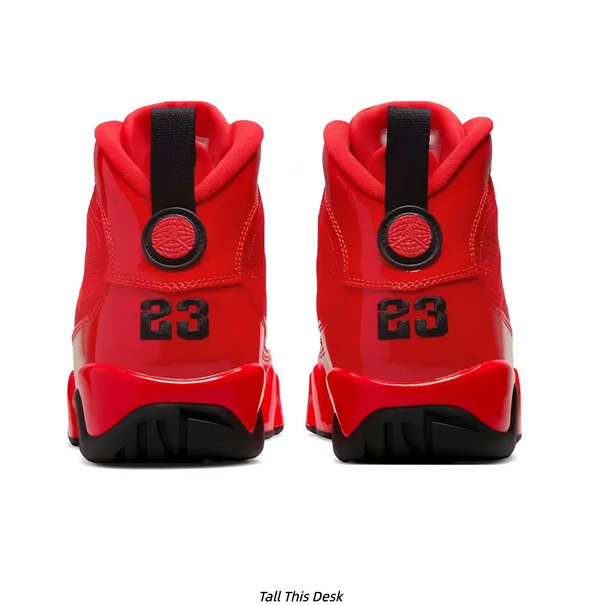 Full Red Shiny Coating High Top Vintage Basketball Sneakers, Unisex Street Trend Sport Casual Footwear For All Seasons