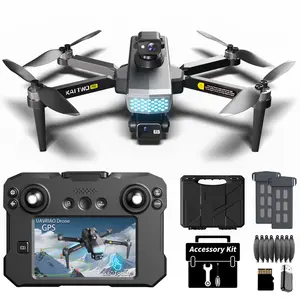 Uavriao-Kai Drone with Touchscreen & 5G Transmission. Features 4K Dual Camera, 7-Level Wind Resistance, and Tamil Edition Remote. A Professional Foldable RC Aircraft for Adults. Remote Control Helicopter control plane fighter jet