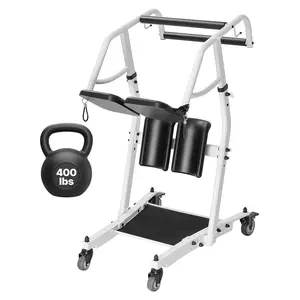 VEVOR Stand Assist Patient Lift, Easy Sit-to-Stand Transfer Chair for Seniors Disabled - with Adjustable Knee Pads, PU Seat Pad & Lockable Wheels, 400 lbs Strong Capacity for Home Nursing Care