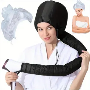 1-Piece Adjustable Hair Dryer Cap - Soft & Portable Hair Cap Accessory, Ideal for Home or Salon Hair Care, Designed for All Hair Types, Lightweight & Comfortable, Adjustable Hair Bonnet