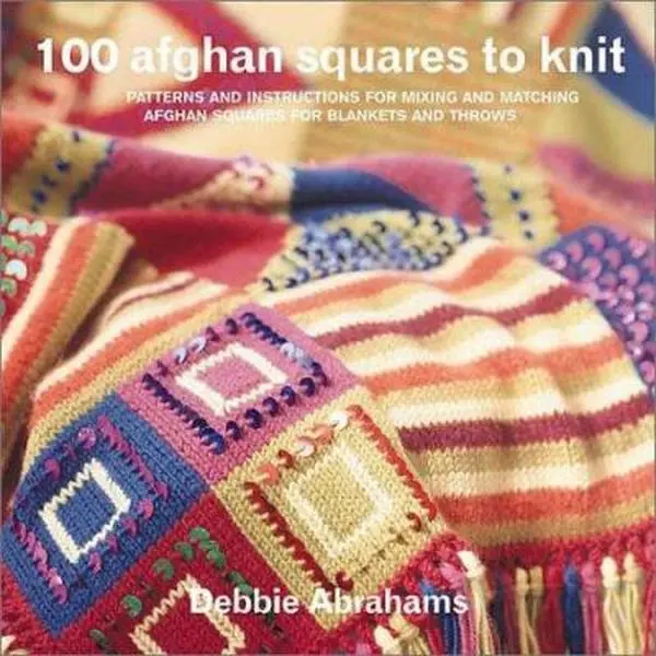 USED Book - 100 Afghan Squares to Knit: Patterns and Instructions for Mixing and Matching Afghan Squares for Blankets and Throws by Debbie Abrahams (Hardcover-spiral) - english