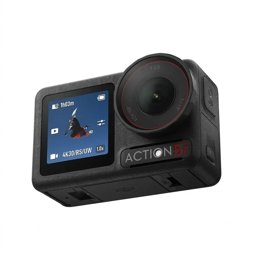 [Pre-Owned Options] DJI Osmo Action 5 Pro, Waterproof Action Camera with 1/1.3" Sensor, 4K/120fps Video, Subject Tracking, Stabilization, Dual OLED Touchscreens, Ideal for Sports, Vlog