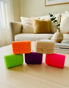 Designer Luxury "G" or "LV" Purse Candles - Handmade Vibrant Neon Green Handbag Shaped Scented Candles for Home Decor & Gift