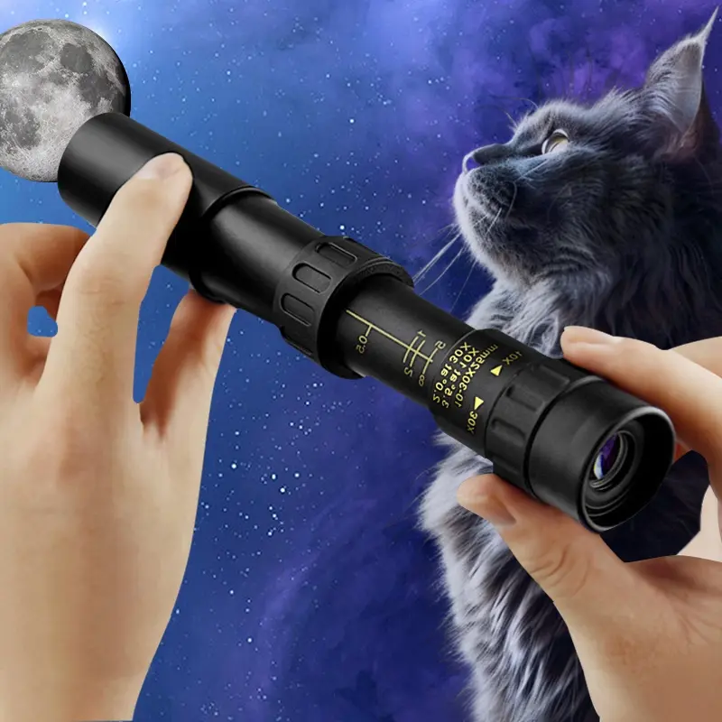 10-300x40 High Definition Monocular Telescope, Outdoor Monocular Telescopes, Powerful Telescope, Portable Telescope, Zoom Long Focus Lens, Foldable Design, Suitable for All Smartphones, Hunting Camping Bird Watching